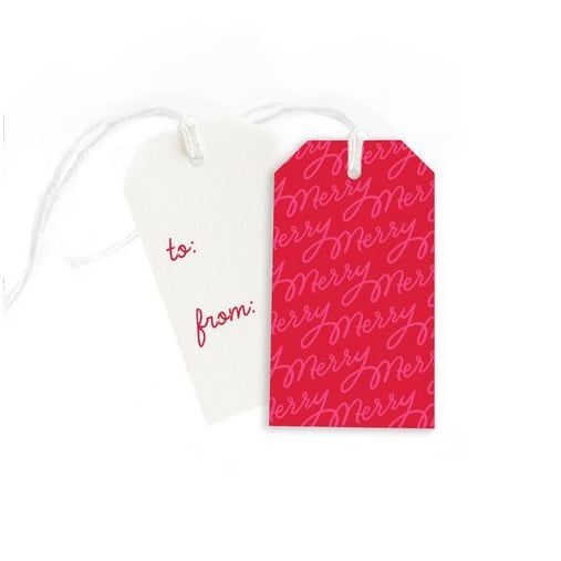 Merry Script Gift Tag