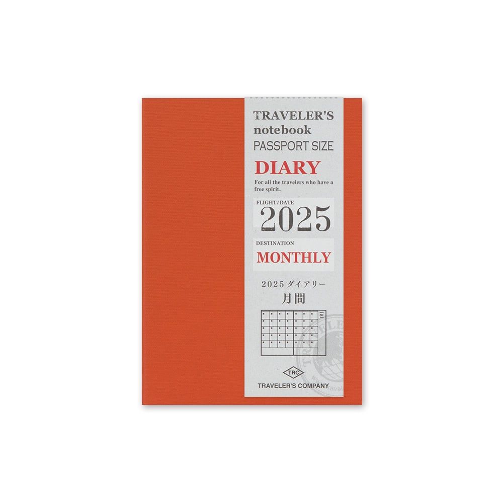 Refill Monthly Passport 2025 Traveler&#39;s Notebook Diary