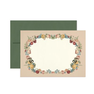 Rose Wreath Notecard Set