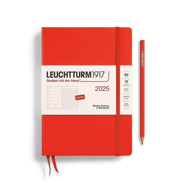 2025 A5 Weekly Planner &amp; Notebook Lobster