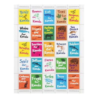 Creatures for Kamala Stamp Sheet