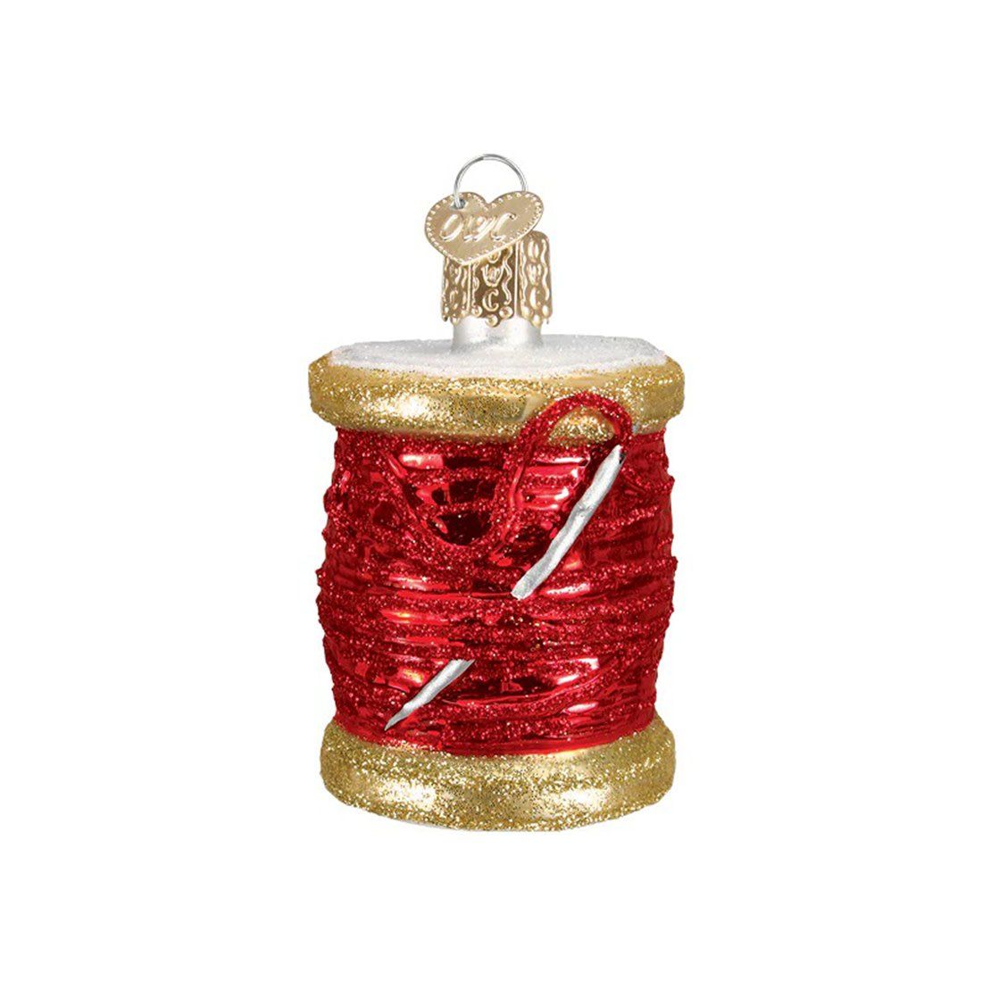 Red Spool of Thread Ornament