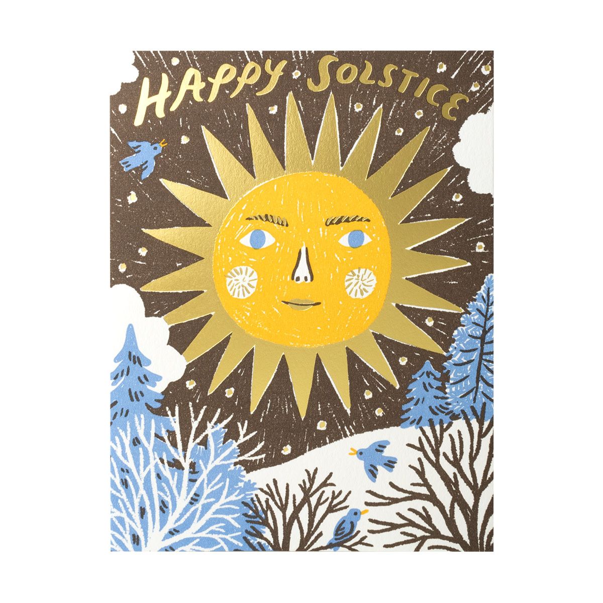 Solstice Sun Letterpress Card
