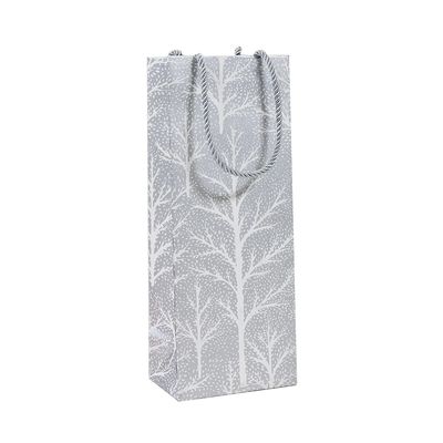 Winter Trees Silver Wine &amp; Bottle Gift Bag
