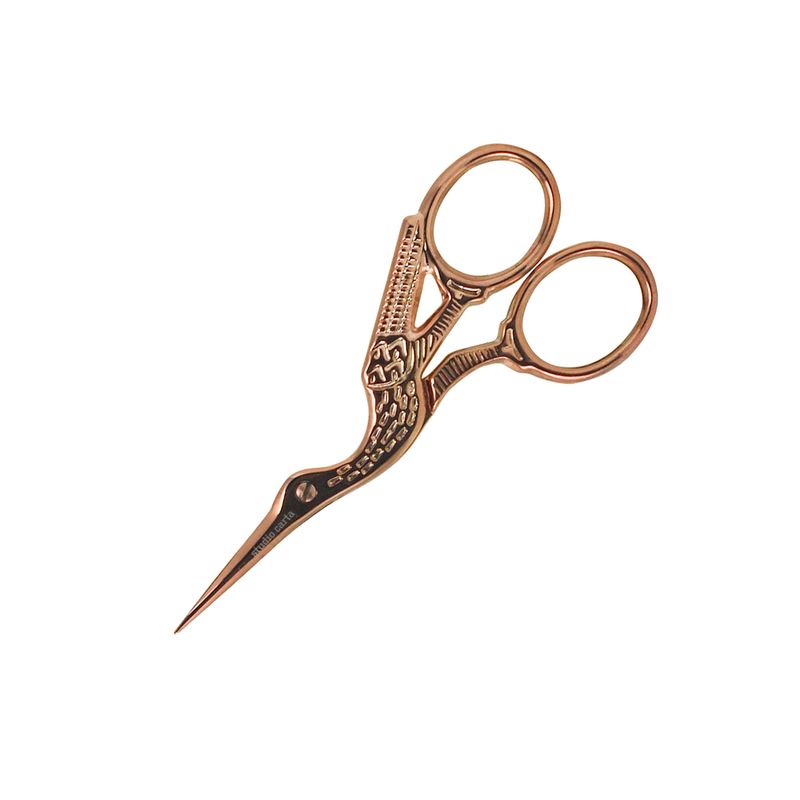 Rose Gold Crane Scissors - small