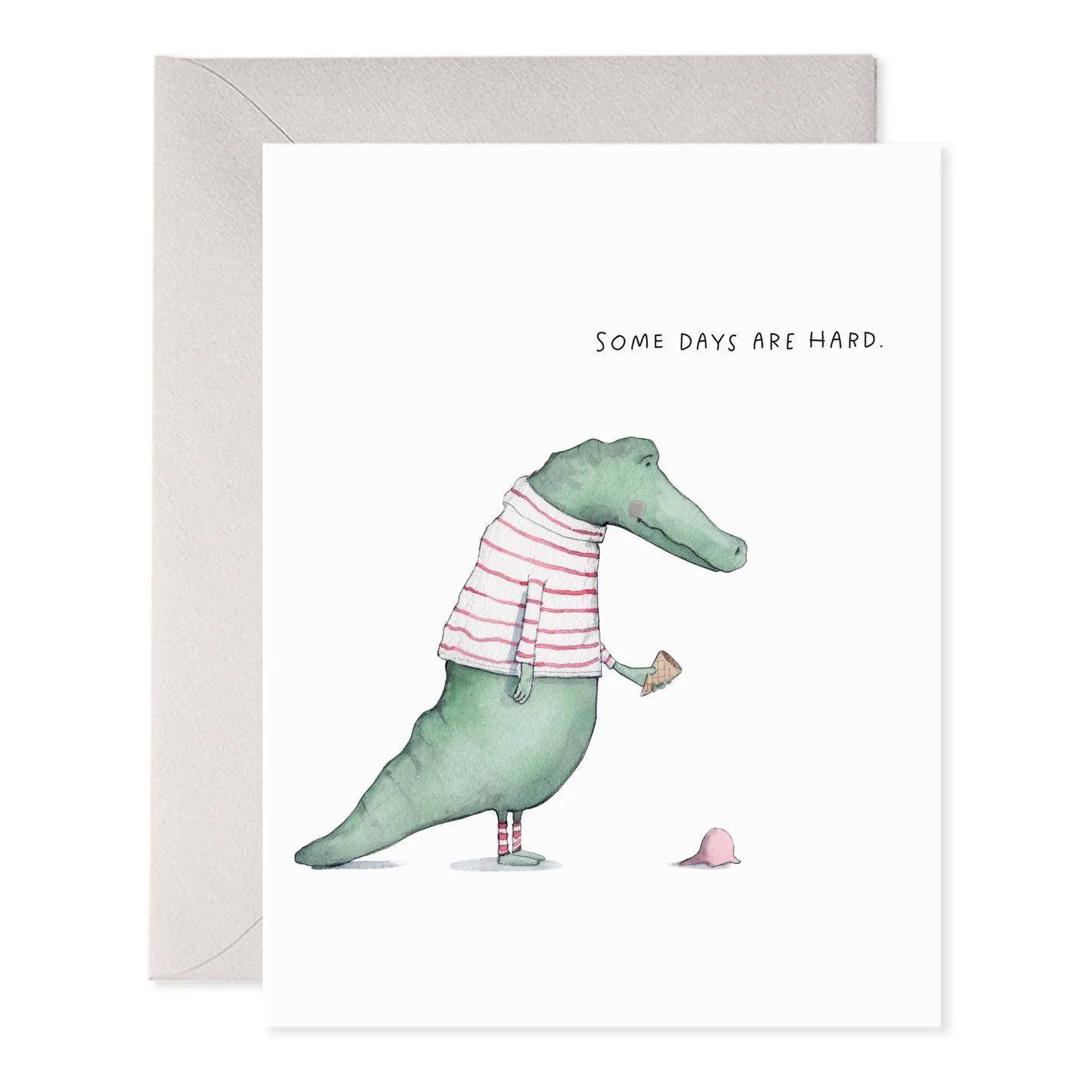 Alligator Hard Day Greeting Card