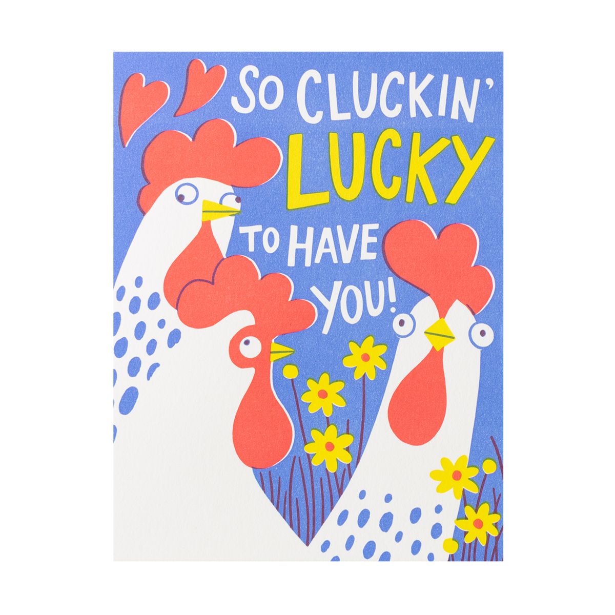 Chicken Love Letterpress Card