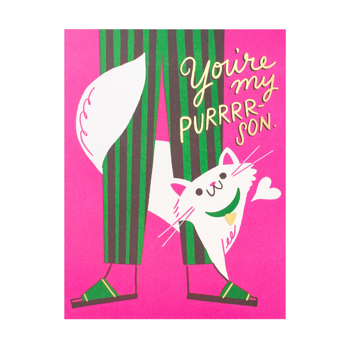 Cat Love Letterpress Card