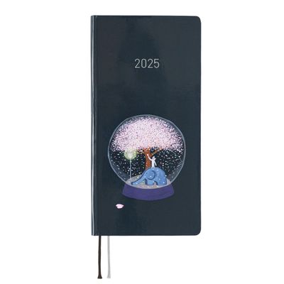 Hobonichi Techo Hiroko Kubota: Night Cherry Blossom Snow Globe Weeks SPRING 2025