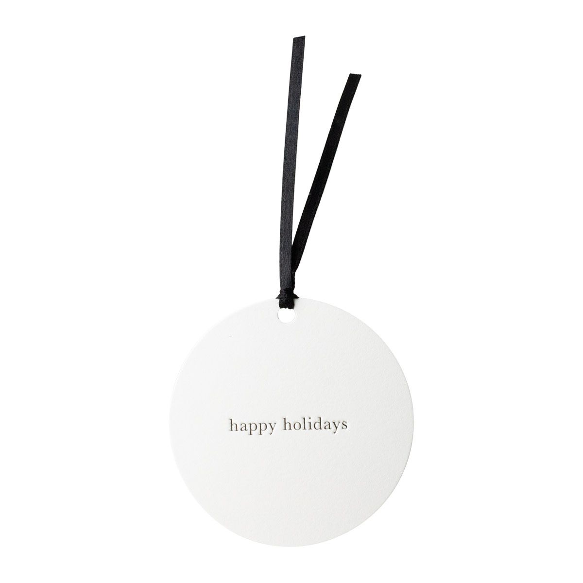 Happy Holidays Letterpress Gift Tag