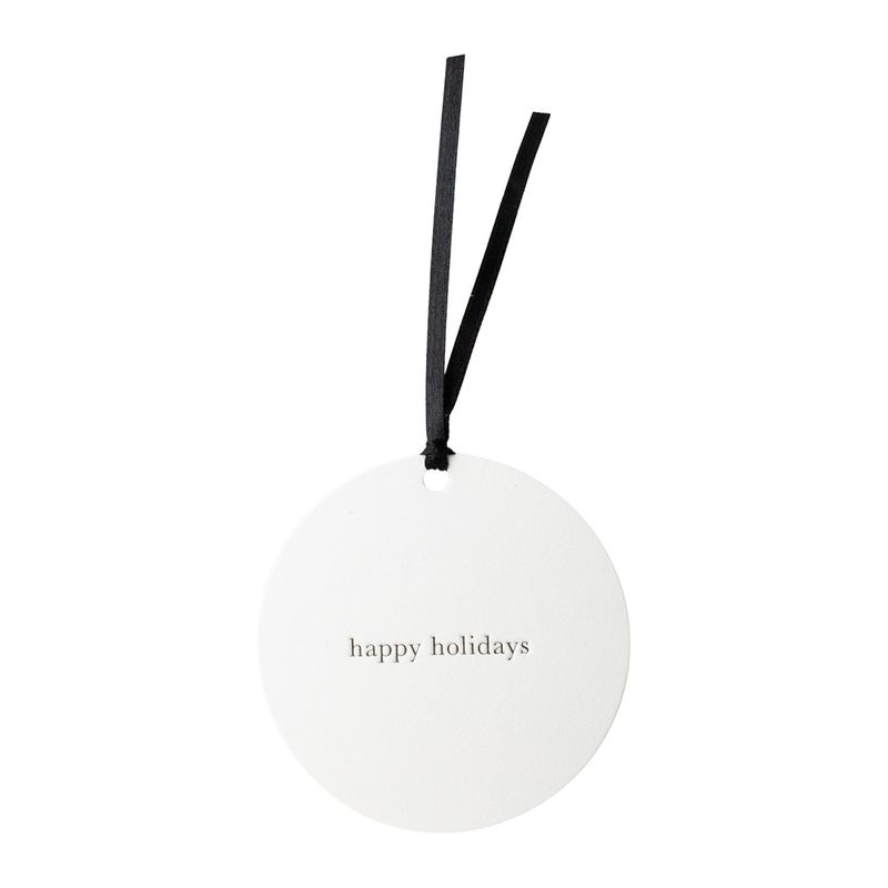 Happy Holidays Letterpress Gift Tag