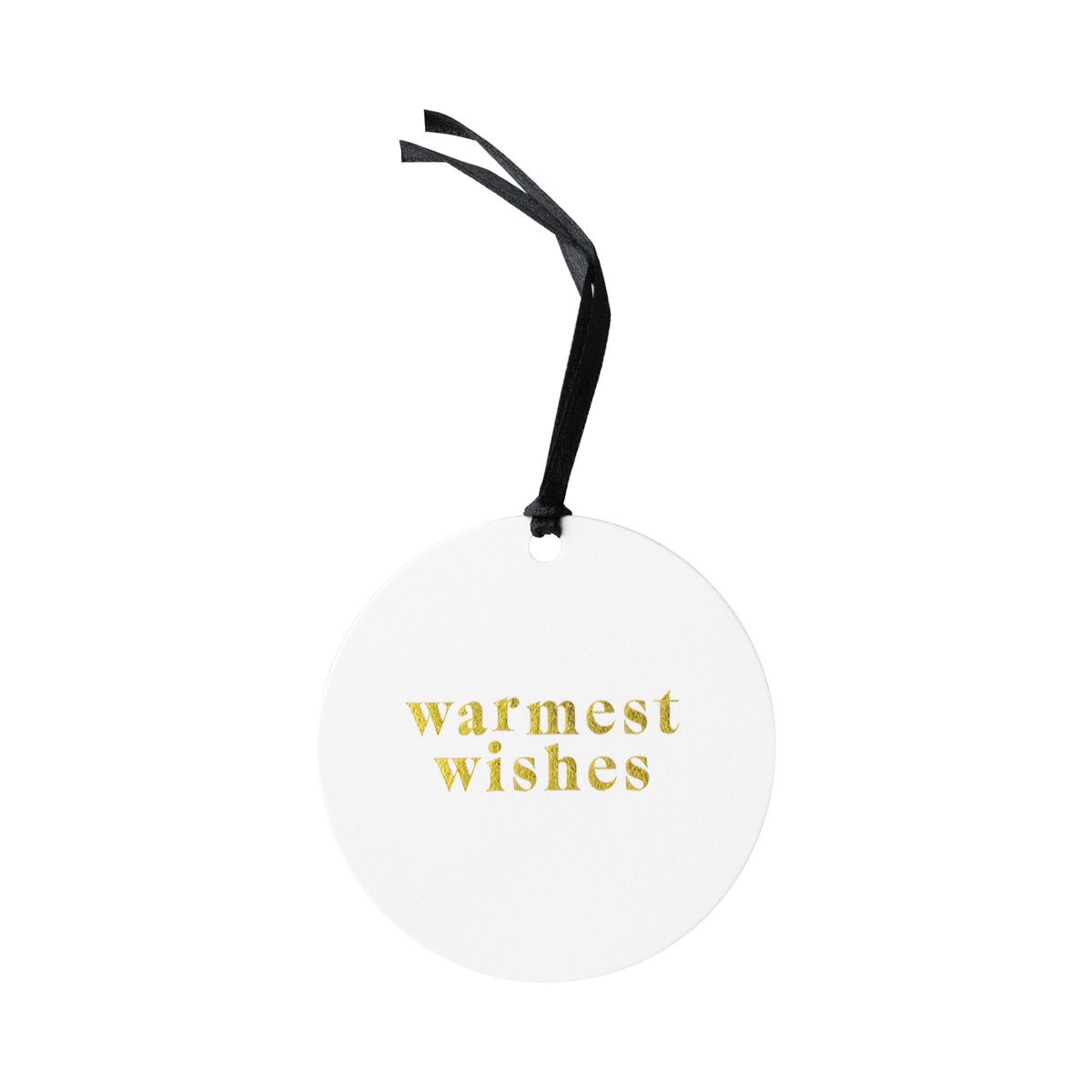 Warmest Wishes Gold Foil Gift Tag
