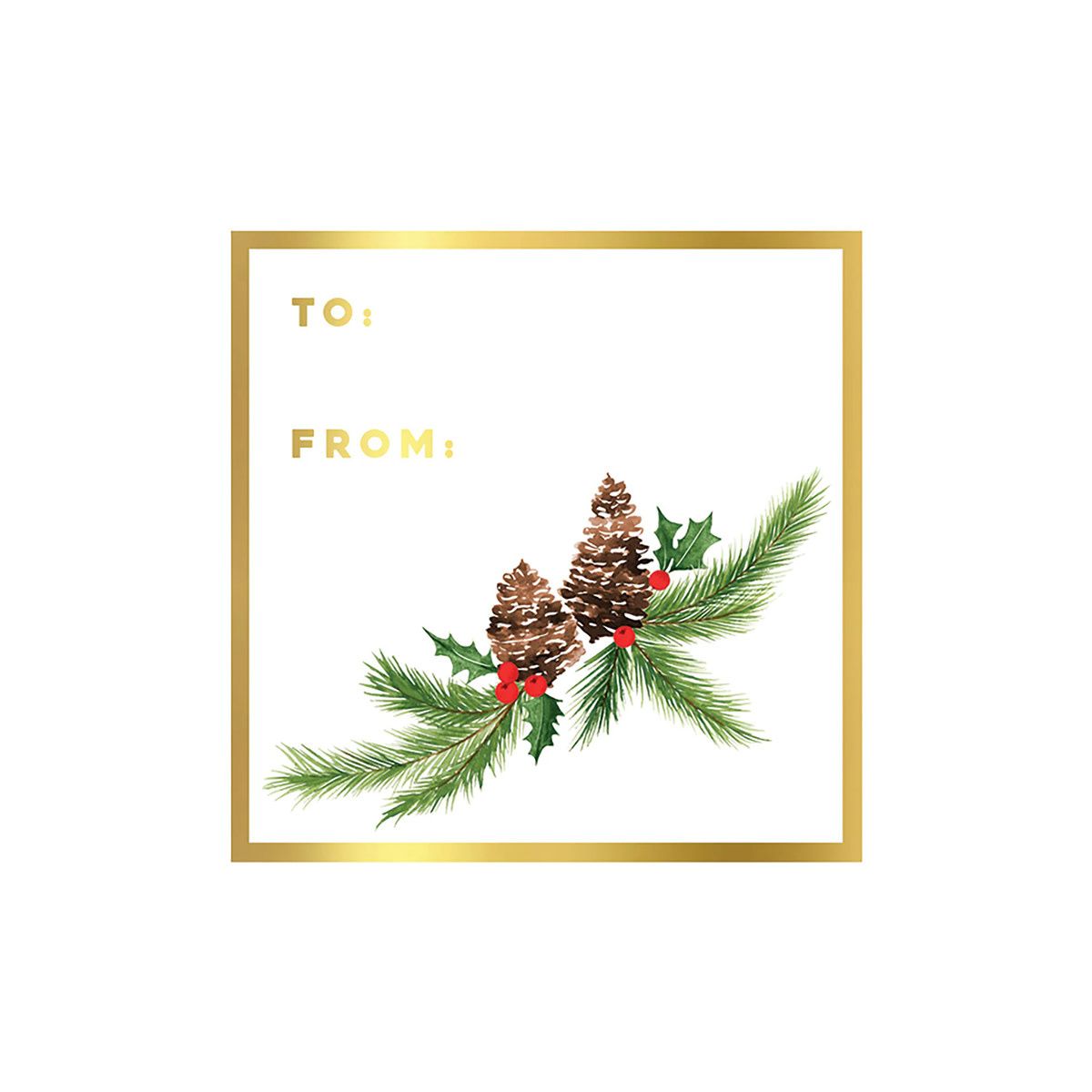 Pinecone Gift Stickers