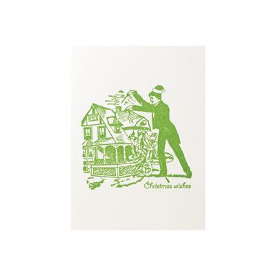 Christmas Magician Letterpress Card