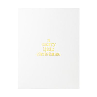 A Merry Little Christmas Gold Foil Card