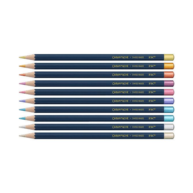 Cosmic Color Set - 10 Metallic Permanent Color Pencils