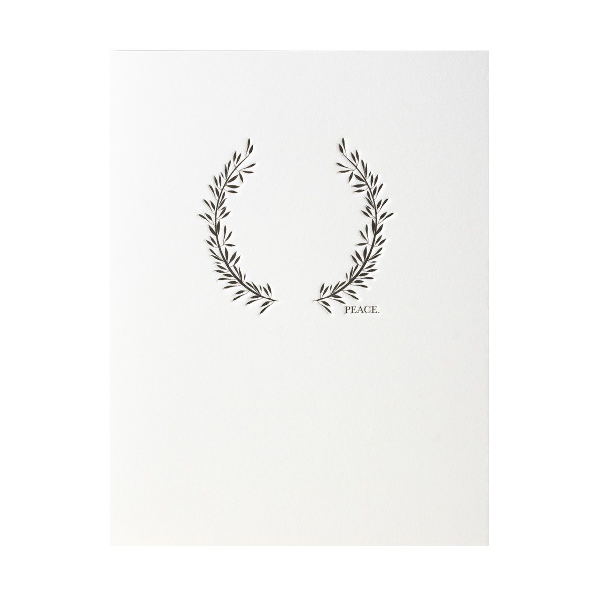 Olive Branch Peace Letterpress Card