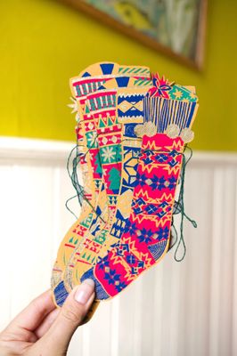 East End Press - Festive Stockings Garland