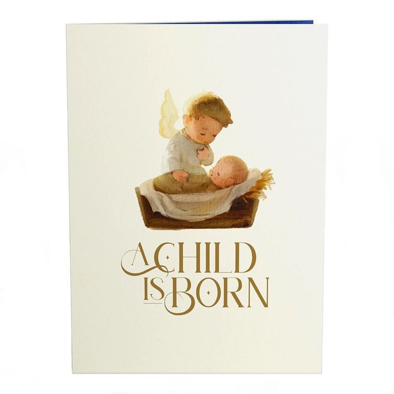 A Child Is Born Nativity Pop-up Card