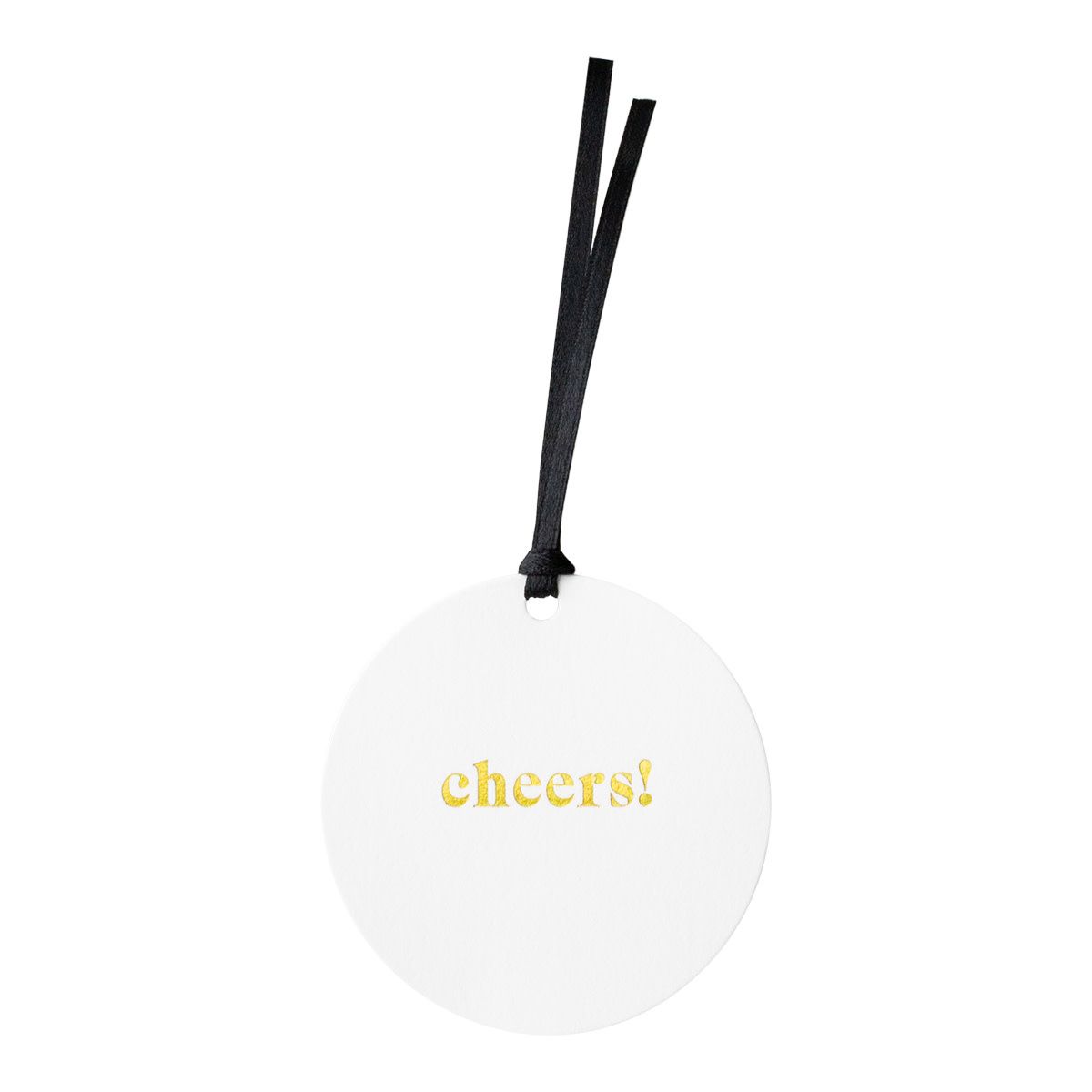 Cheers! Gold Foil Gift Tag