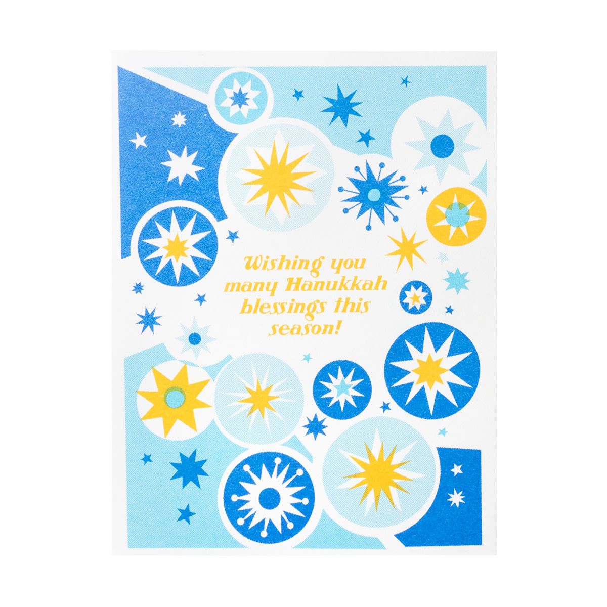 Hanukkah Blessings Risograph Card