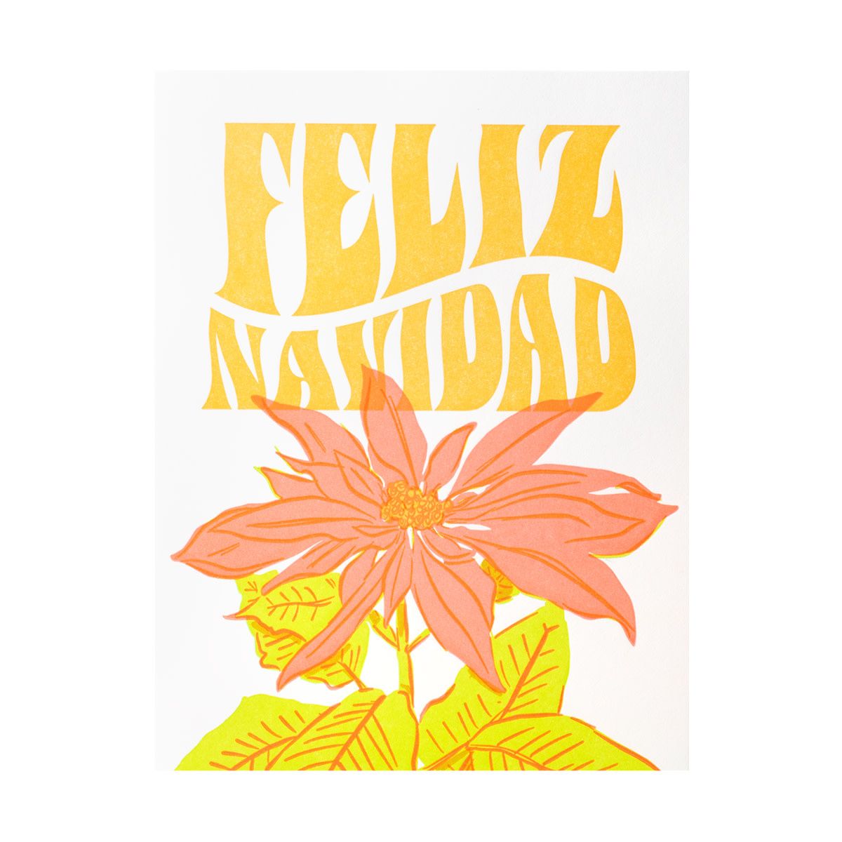 Feliz Navidad Risograph Holiday Card