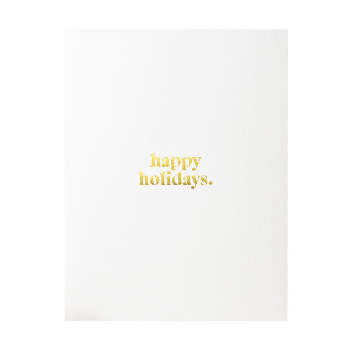 Happy Holidays Gold Foil Card