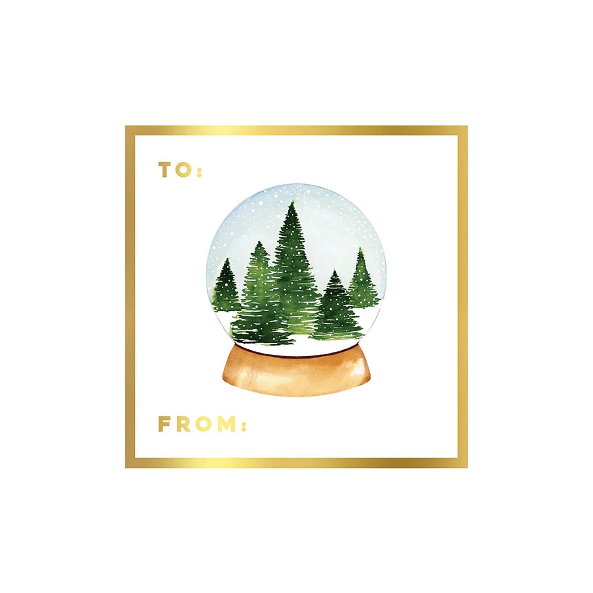 Snow Globe Gift Stickers