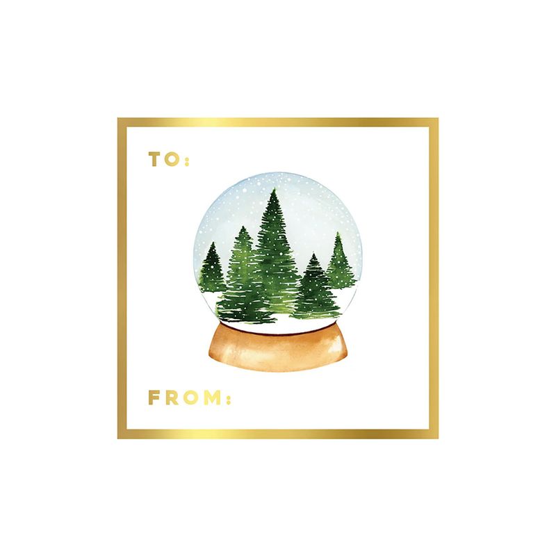 Snow Globe Gift Stickers