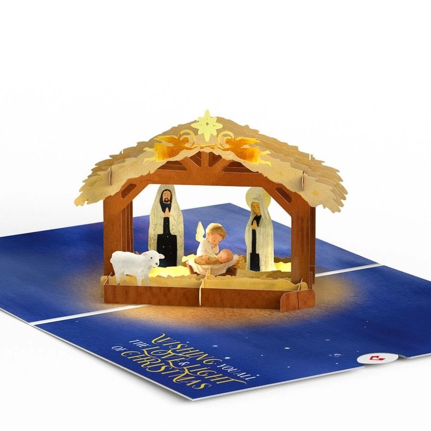 A Child Is Born Nativity Pop-up Card