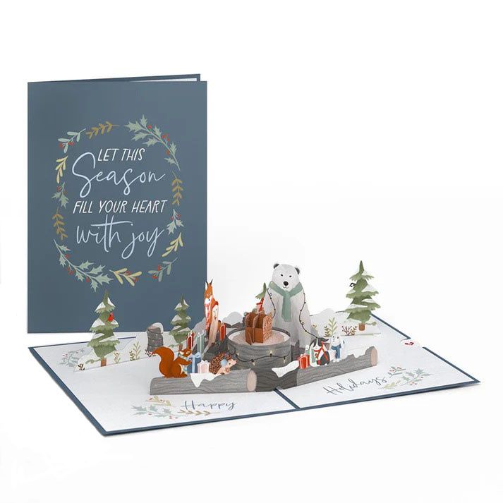 Holiday Woodland Animals Pop-up Card