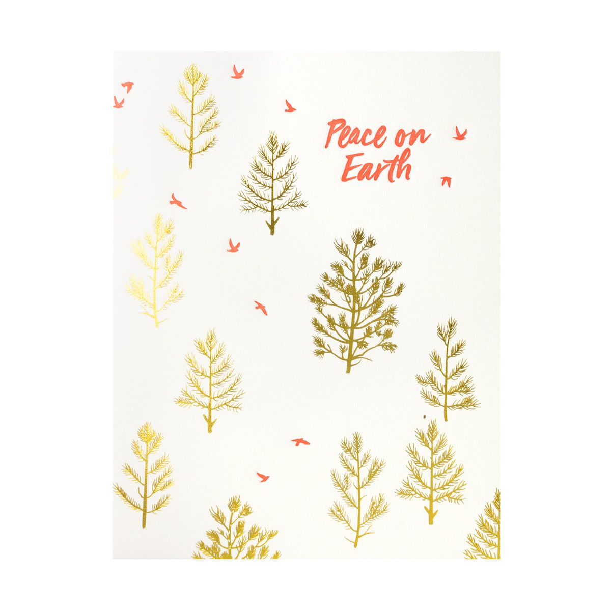 Peace on Earth Letterpress Holiday Card