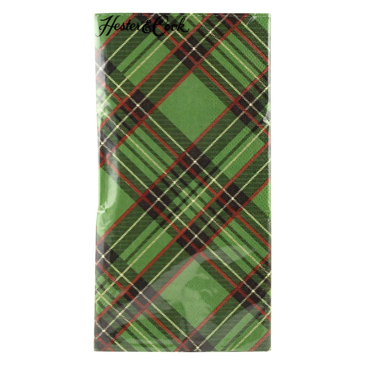 Green Plaid Guest Napkins