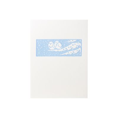 Snowy Birds Letterpress Card