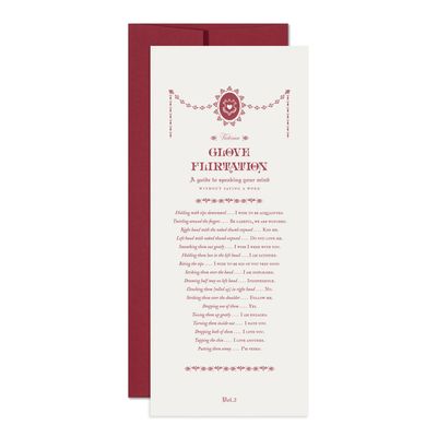 Glove Flirtation Greeting Card