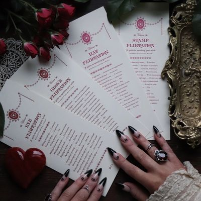 Glove Flirtation Greeting Card