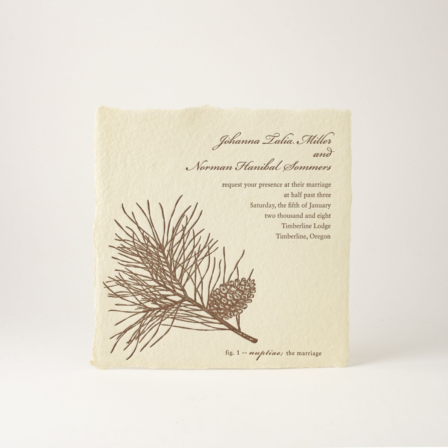 Evergreen Wedding Invitation