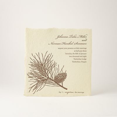 Evergreen Wedding Invitation