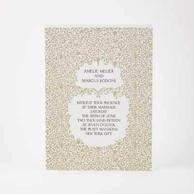 Filigree Wedding Invitation