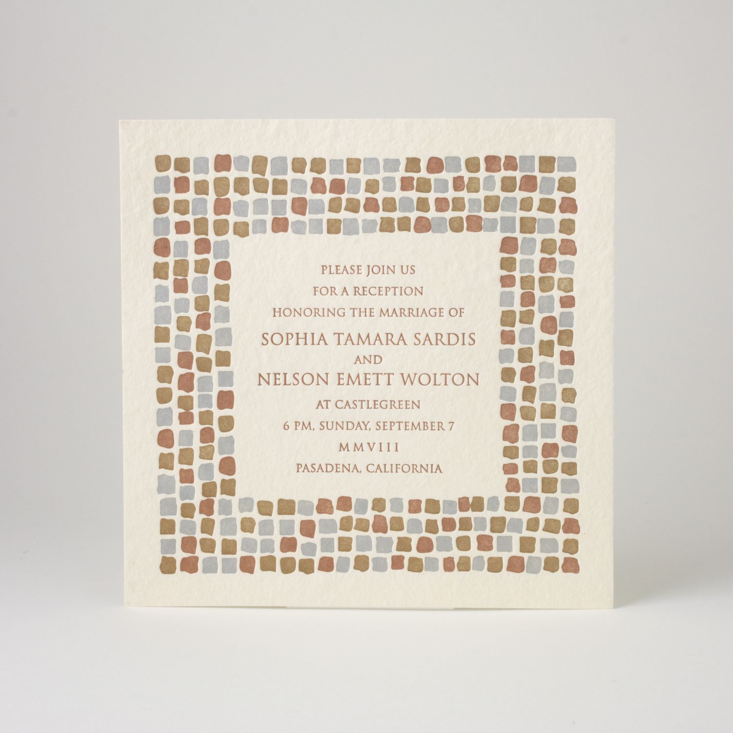 Mosaic Wedding Invitation