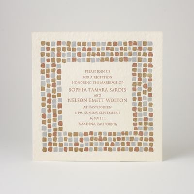 Mosaic Wedding Invitation