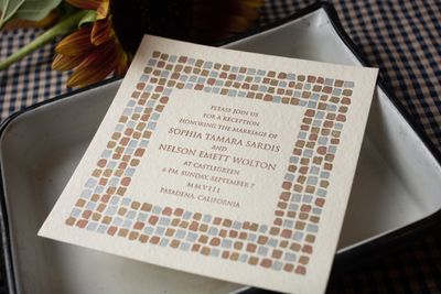 Mosaic Wedding Invitation