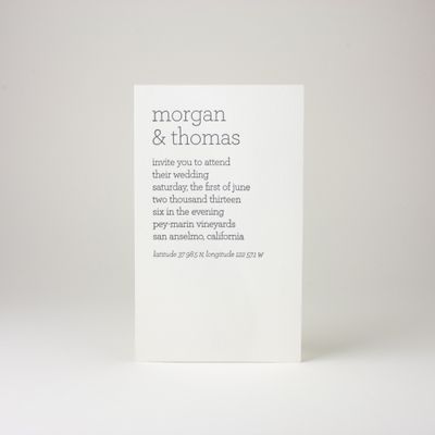 Parabola Wedding Invitation