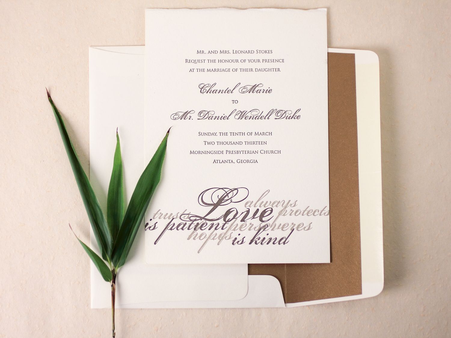 Quill Wedding Invitation