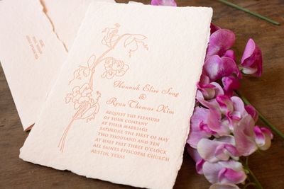 Sweet Pea Wedding Invitation