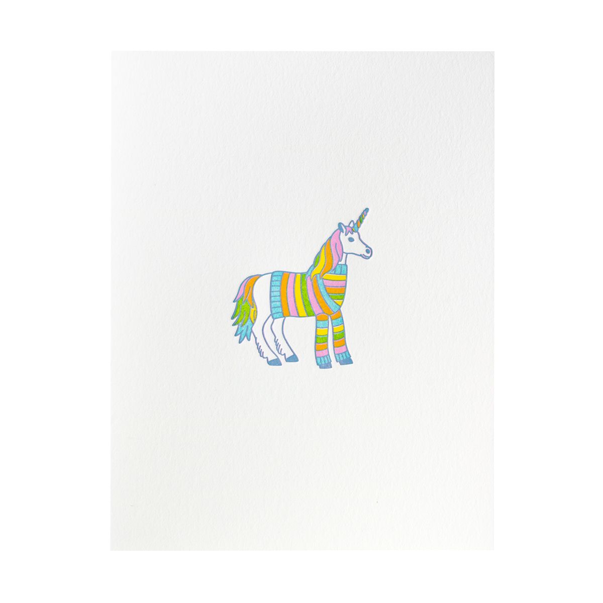 Unicorn Sweater Letterpress Card