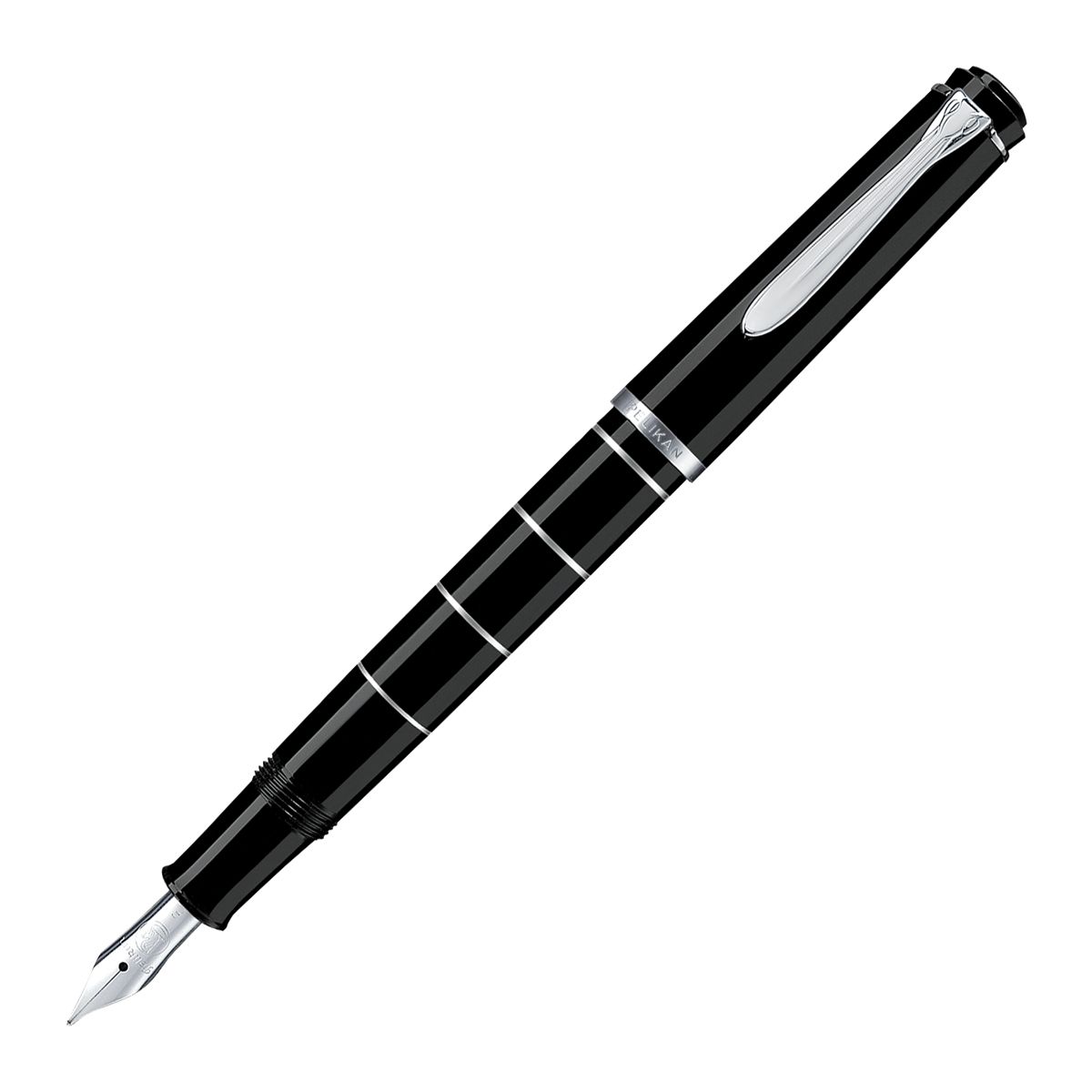 Pelikan Classic 215 Black with Silver Rings Fountain Pen Fine