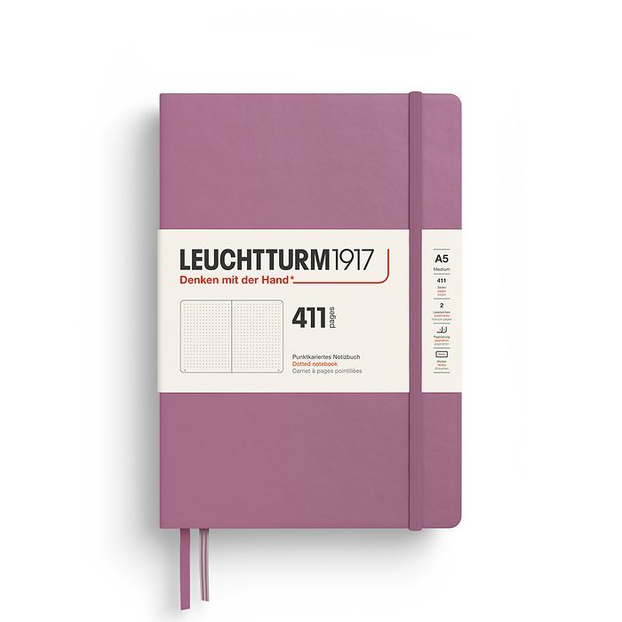 A5 Medium Hardcover Dotted Notebook 411 Dusty Rose