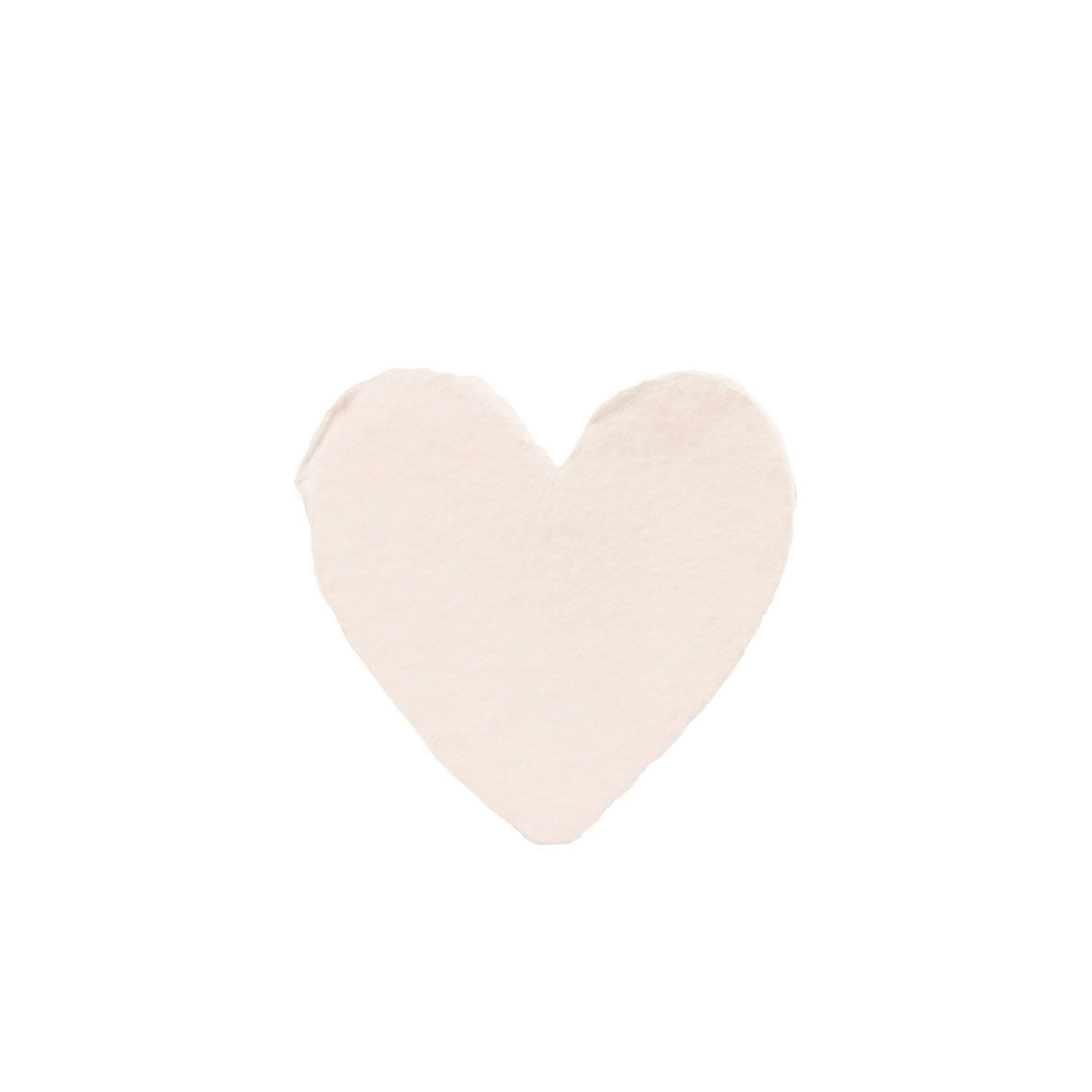 Petite Blush Handmade Paper Heart, Size: Single