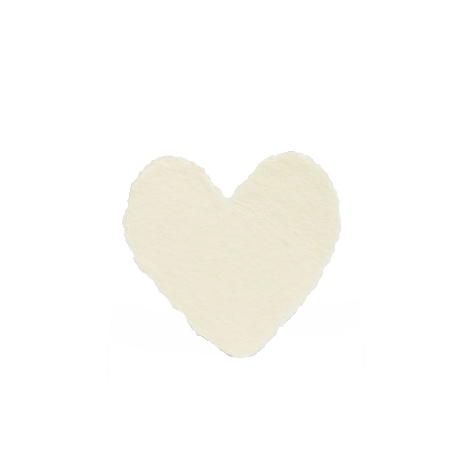 Petite Cream Handmade Paper Heart, Size: Single